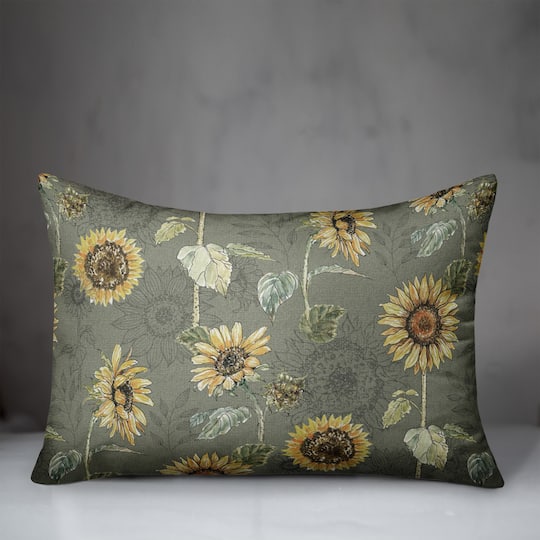 Sunflower Pattern Throw Pillow